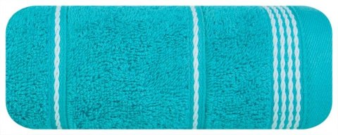 Ręcznik z bordiurą MIRA 50x90 cm kolor turkusowy Ręcznik z bordiurą MIRA 50x90 cm kolor turkusowy