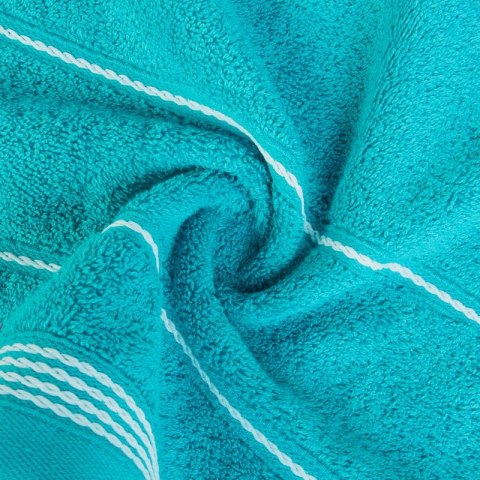 Ręcznik z bordiurą MIRA 50x90 cm kolor turkusowy Ręcznik z bordiurą MIRA 50x90 cm kolor turkusowy