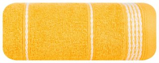 Ręcznik z bordiurą MIRA 70x140 cm kolor żółty
