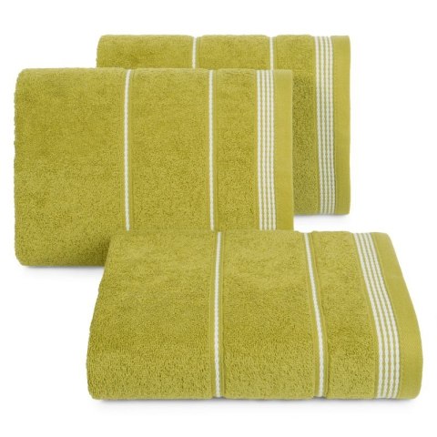 Ręcznik z bordiurą MIRA 50x90 cm kolor oliwkowy Ręcznik z bordiurą MIRA 50x90 cm kolor oliwkowy