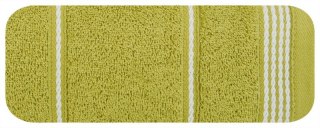 Ręcznik z bordiurą MIRA 50x90 cm kolor oliwkowy