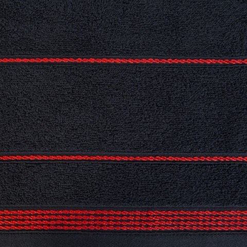 Ręcznik z bordiurą MIRA 70x140 cm kolor czarny Ręcznik z bordiurą MIRA 70x140 cm kolor czarny