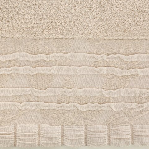 Ręcznik bawełniany ROSSI 50x90 cm kolor beżowy Ręcznik bawełniany ROSSI 50x90 cm kolor beżowy