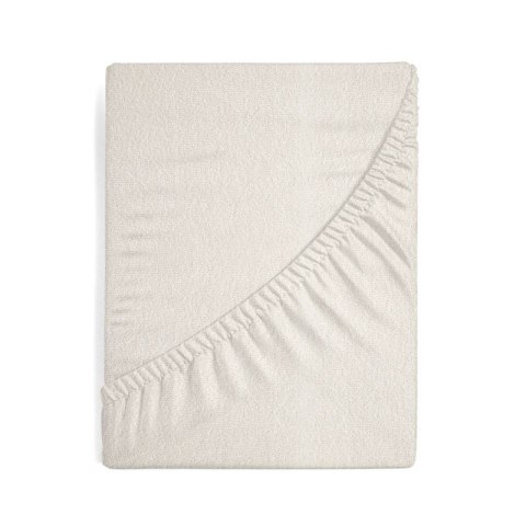 Prześcieradło frotte z gumką 120x200 cm kolor beżowy