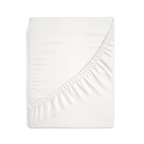 Prześcieradło frotte z gumką 140x200 cm kolor kremowy