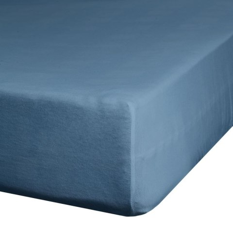 Prześcieradło satynowe NOVA 220x210 cm kolor granatowy