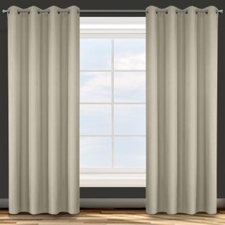 Zasłona z jednobarwnej, gładkiej tkaniny ADORE 140x250 cm kolor beżowy