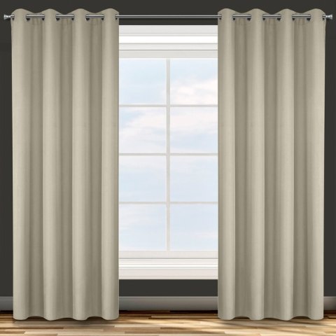 Zasłona z jednobarwnej, gładkiej tkaniny ADORE 140x250 cm kolor beżowy Zasłona z jednobarwnej, gładkiej tkaniny ADORE 140x250 cm kolor beżowy