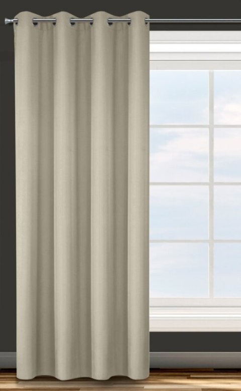 Zasłona z jednobarwnej, gładkiej tkaniny ADORE 140x250 cm kolor beżowy Zasłona z jednobarwnej, gładkiej tkaniny ADORE 140x250 cm kolor beżowy