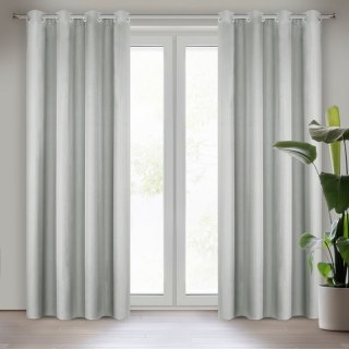 Zasłona z jednobarwnej, gładkiej tkaniny ADORE 140x250 cm kolor stalowy
