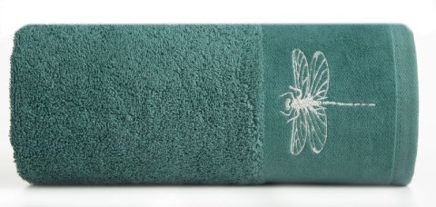 Ręcznik z żakardową bordiurą LORI 50x90 cm kolor turkusowy Ręcznik z żakardową bordiurą LORI 50x90 cm kolor turkusowy