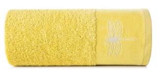 Ręcznik z żakardową bordiurą LORI 50x90 cm kolor musztardowy