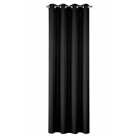 Zasłona z jednobarwnej, gładkiej tkaniny ADORE 140x250 cm kolor czarny