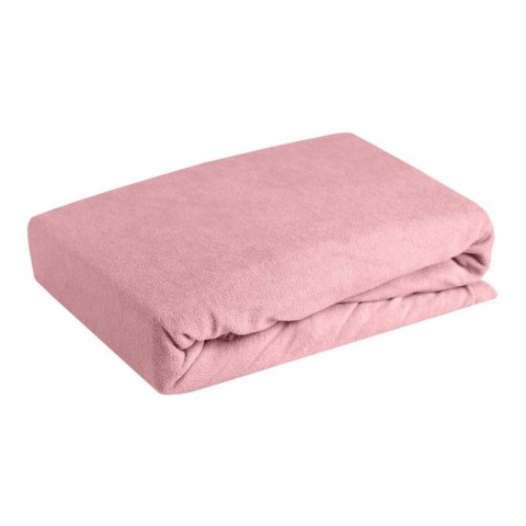 Prześcieradło frotte z gumką 120x200 cm kolor pudrowy Prześcieradło frotte z gumką 120x200 cm kolor pudrowy