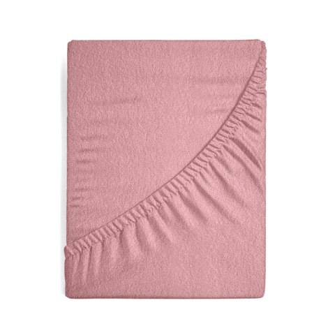 Prześcieradło frotte z gumką 120x200 cm kolor pudrowy Prześcieradło frotte z gumką 120x200 cm kolor pudrowy