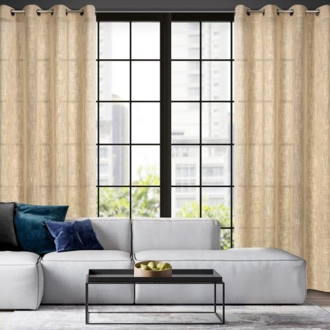 Zasłona gotowa LIREN 140x250 cm kolor beżowy