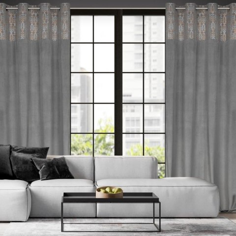 Zasłona gotowa LIZA 140x250 cm kolor stalowy