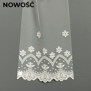 Firanka żakardowa 004421 wysokość 160 cm kolor kremowy