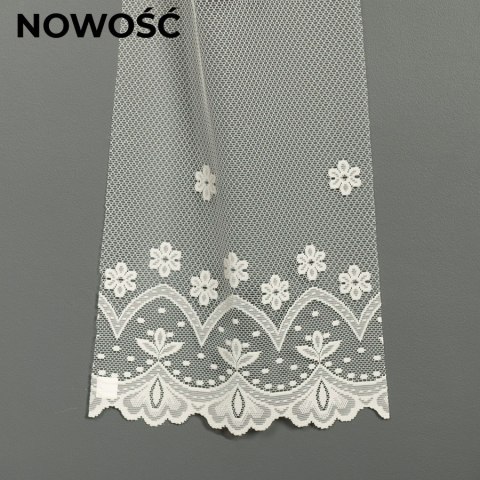 Firanka żakardowa 004421 wysokość 160 cm kolor kremowy Firanka żakardowa 004421 wysokość 160 cm kolor kremowy