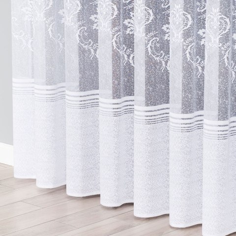 Firanka żakardowa 181032 wysokość 300 cm kolor biały