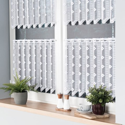 Zazdrostka żakardowa 303690 wysokość 30 cm kolor biały Zazdrostka żakardowa 303690 wysokość 30 cm kolor biały