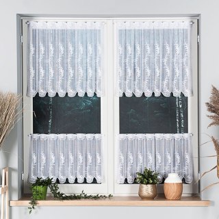 Zazdrostka żakardowa 344580 wysokość 40 cm kolor biały