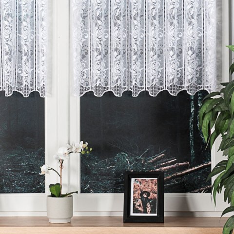 Zazdrostka żakardowa 338570 wysokość 90 cm kolor biały Zazdrostka żakardowa 338570 wysokość 90 cm kolor biały