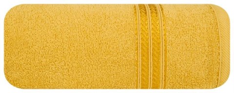 Ręcznik z żakardową bordiurą LORI 70x140 cm kolor musztardowy Ręcznik z żakardową bordiurą LORI 70x140 cm kolor musztardowy