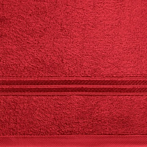 Ręcznik z żakardową bordiurą LORI 50x90 cm kolor czerwony Ręcznik z żakardową bordiurą LORI 50x90 cm kolor czerwony