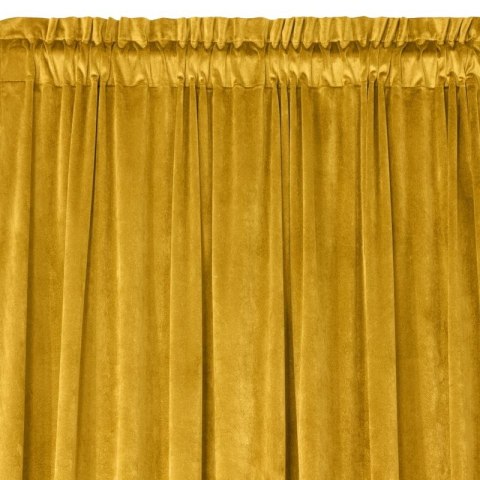 Zasłona gotowa na taśmie MELANIE 140x270 cm kolor musztardowy