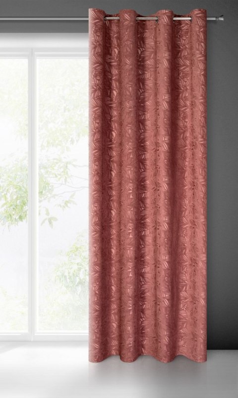 Zasłona gotowa OCTAVIA 140x250 cm kolor ciemnoróżowy