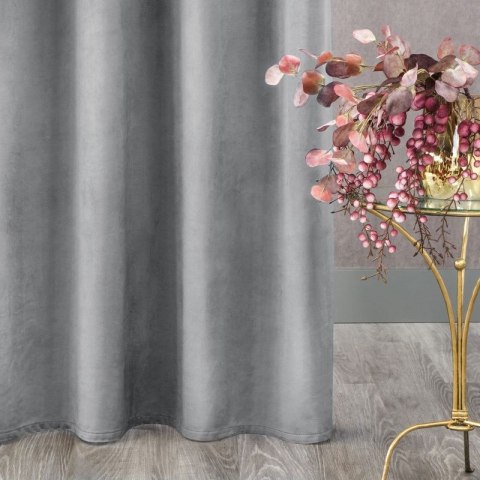 Zasłona gotowa na taśmie ROSA 135x300 cm kolor szary