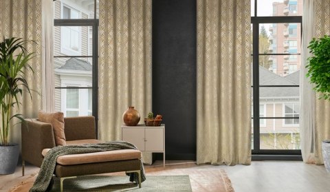 Zasłona gotowa ARETA 140x250 cm kolor beżowy