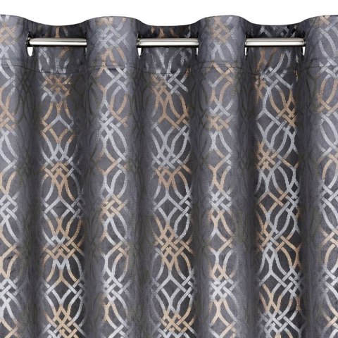 Zasłona gotowa ARETA 140x250 cm kolor stalowy