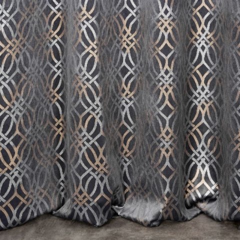 Zasłona gotowa ARETA 140x250 cm kolor stalowy
