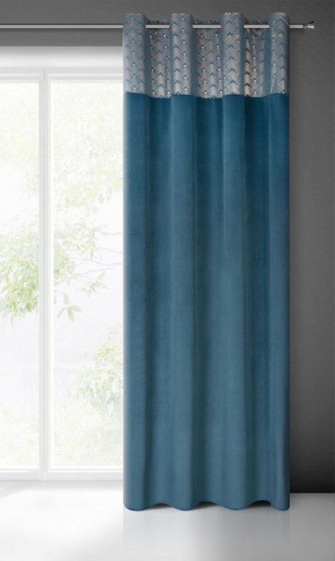 Zasłona gotowa ELEN 140x250 cm kolor niebieski