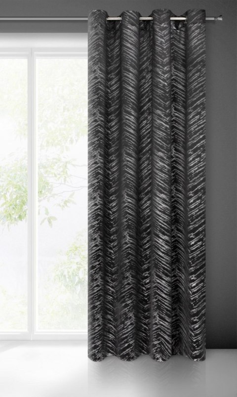 Zasłona gotowa SARA 140x250 cm kolor czarny