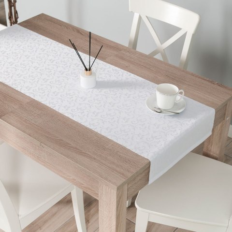 Bieżnik wodoodporny ALAN 40x140 cm kolor biały Bieżnik wodoodporny ALAN 40x140 cm kolor biały