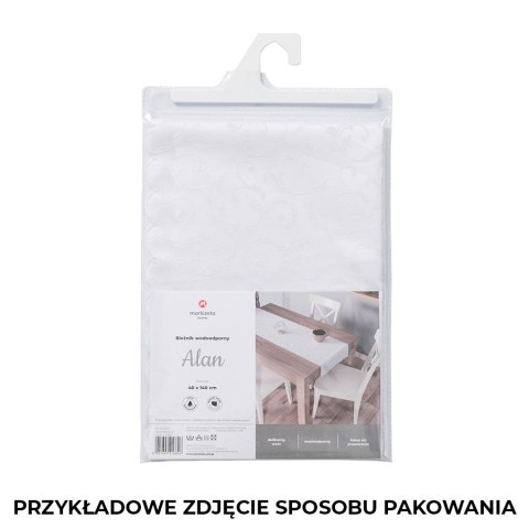 Bieżnik wodoodporny ALAN 40x170 cm kolor biały Bieżnik wodoodporny ALAN 40x170 cm kolor biały