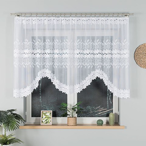 Firanka gotowa żakardowa BASTIA 120x300 cm kolor biały Firanka gotowa żakardowa BASTIA 120x300 cm kolor biały
