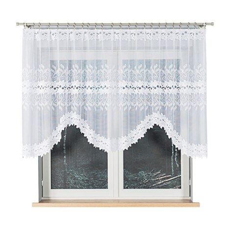 Firanka gotowa żakardowa BASTIA 120x300 cm kolor biały Firanka gotowa żakardowa BASTIA 120x300 cm kolor biały