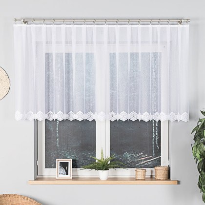 Firanka żakardowa na metry 023405 wysokość 100 cm kolor biały