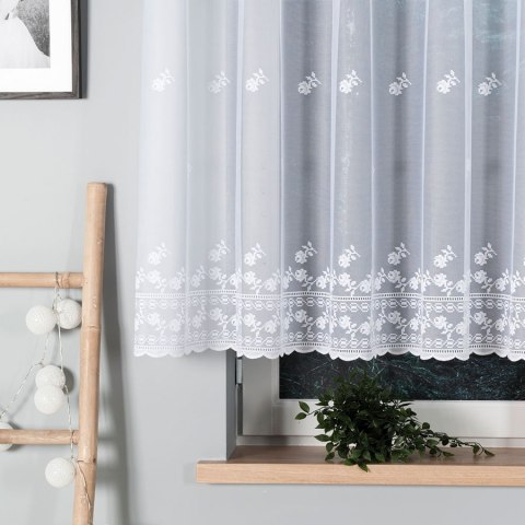 Firanka żakardowa 023410 wysokość 140 cm kolor biały Firanka żakardowa 023410 wysokość 140 cm kolor biały
