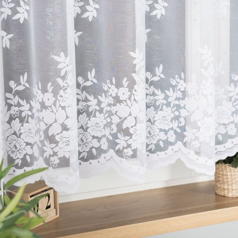 Firanka żakardowa 098597 wysokość 150 cm kolor biały Firanka żakardowa 098597 wysokość 150 cm kolor biały