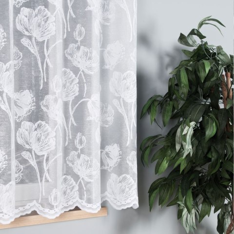 Firanka żakardowa 092918 wysokość 160 cm kolor biały Firanka żakardowa 092918 wysokość 160 cm kolor biały