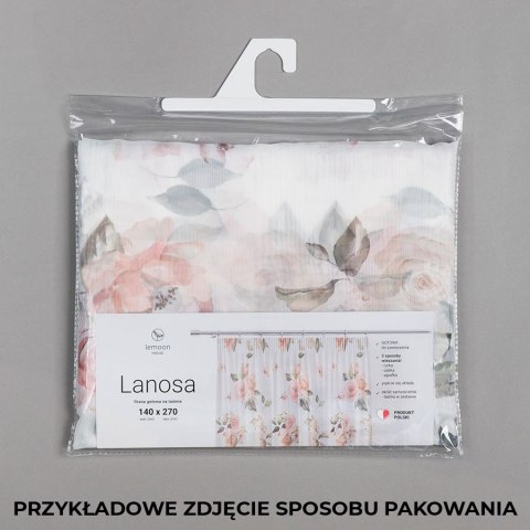 LANOSA Firana gotowa na taśmie 140x270cm, kolor 001 różowy P00002/FGT/001/140270/1 LANOSA Firana gotowa na taśmie 140x270cm, kolor 001 różowy P00002/FGT/001/140270/1