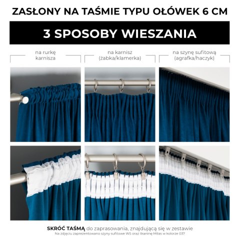 Zasłona gotowa na taśmie LANOSA 140x270 cm kolor różowy Zasłona gotowa na taśmie LANOSA 140x270 cm kolor różowy