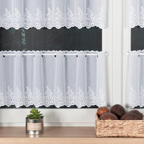 Zazdrostka haftowana 044088 wysokość 30 cm kolor biały Zazdrostka haftowana 044088 wysokość 30 cm kolor biały