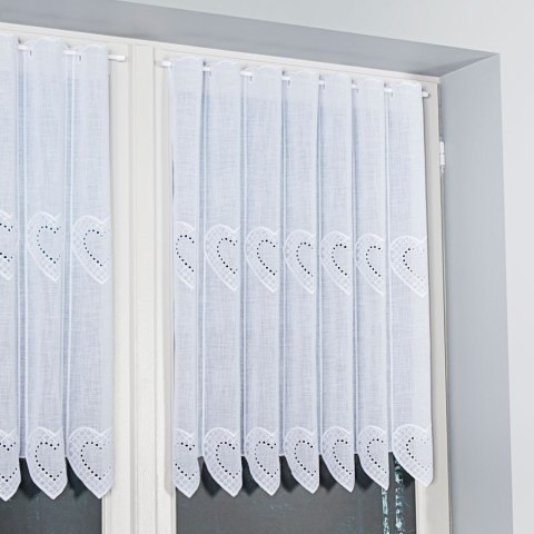 Zazdrostka haftowana 044164 wysokość 60 cm kolor biały Zazdrostka haftowana 044164 wysokość 60 cm kolor biały