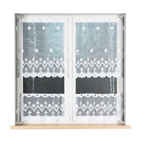 Zazdrostka żakardowa 004421 wysokość 40 cm kolor biały